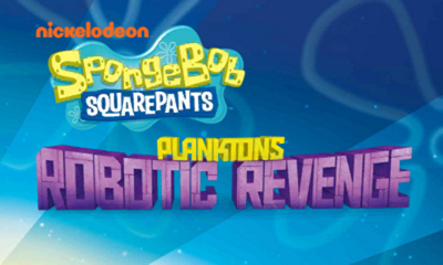 SpongeBob Squarepants: Planktons Robotic Revenge title screen for Nintendo 3DS