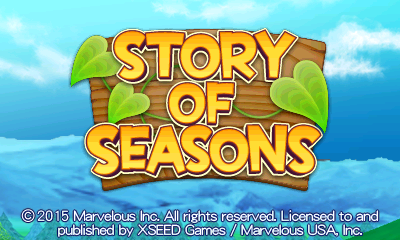 Story of Seasons title screen for Nintendo 3DS