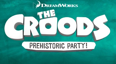 The Croods: Prehistoric Party title screen for Nintendo 3DS
