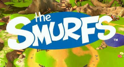 The Smurfs title screen for Nintendo 3DS