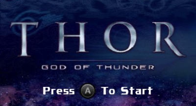 Thor: God of Thunder title screen for Nintendo 3DS