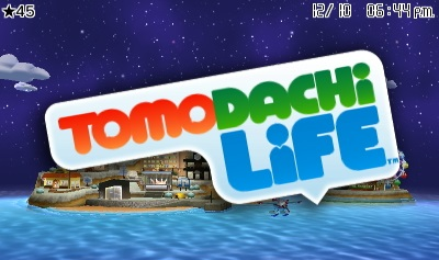Tomodachi Life title screen for Nintendo 3DS