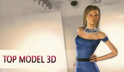 Top Model 3D title screen for Nintendo 3DS