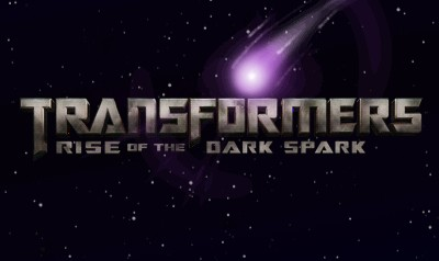 Transformers: Rise of the Dark Spark title screen for Nintendo 3DS