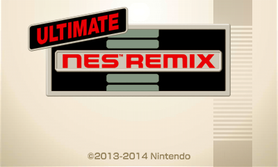 Ultimate NES Remix title screen for Nintendo 3DS