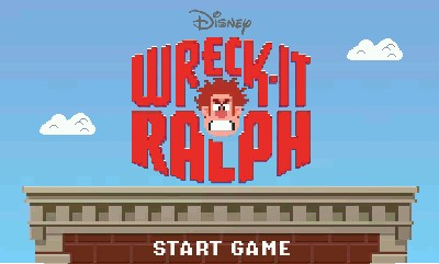 Wreck It Ralph title screen for Nintendo 3DS