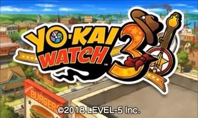 Yo-Kai Watch 3 title screen for Nintendo 3DS