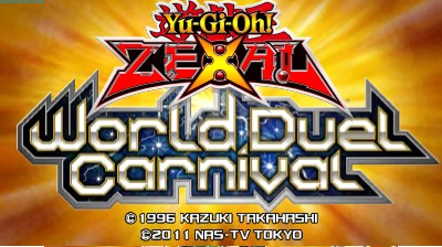 Yu-Gi-Oh! Zexal: World Duel Carnival title screen for Nintendo 3DS