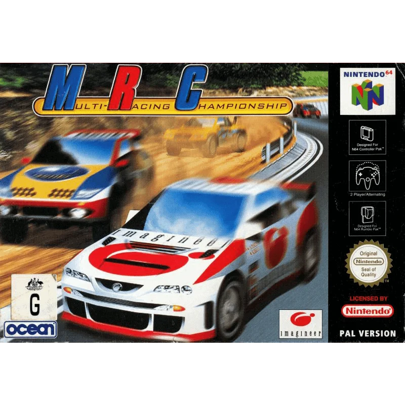 MRC Multi Racing Championship box art for Nintendo 64