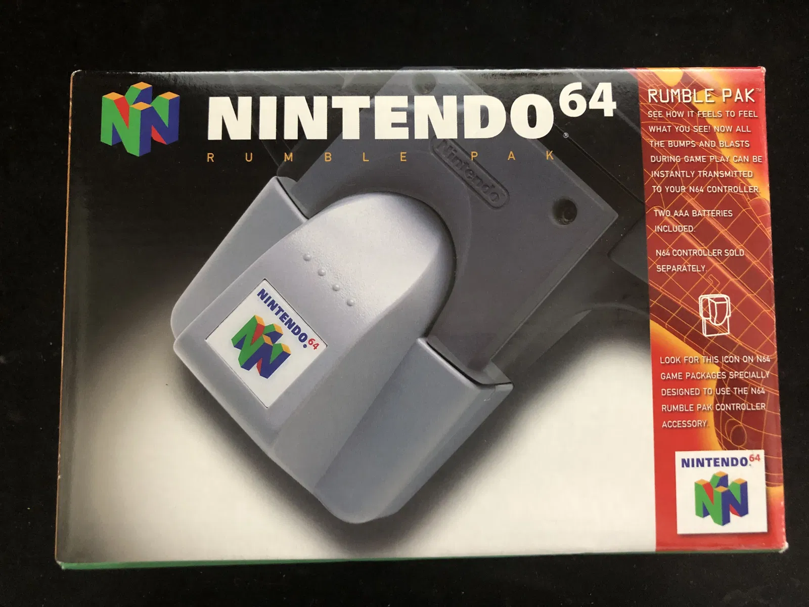 Rumble Pack box art for Nintendo 64