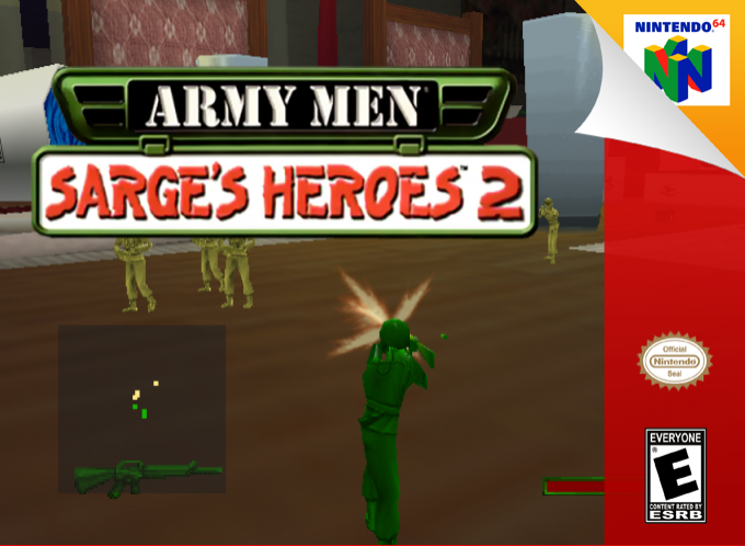Army Men Sarge's Heroes 2 box art for Nintendo 64