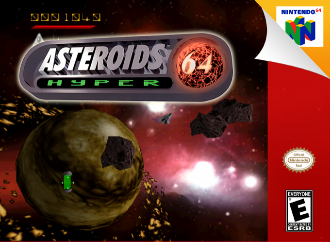 Asteroids Hyper 64 box art for Nintendo 64