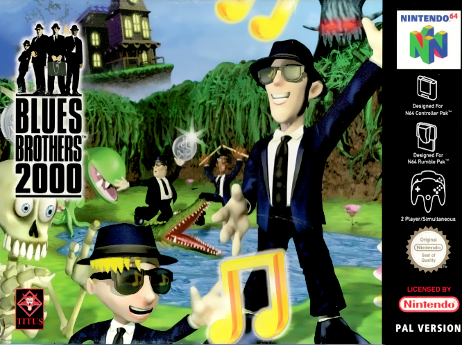 Blues Brothers 2000 box art for Nintendo 64