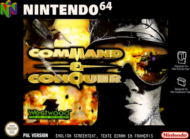 Command & Conquer box art for Nintendo 64