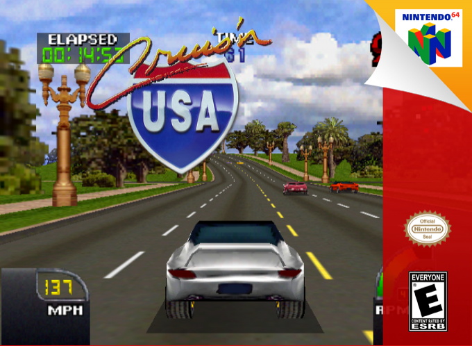 Cruis'n USA box art for Nintendo 64