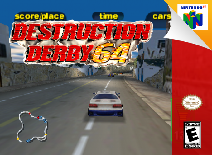 Destruction Derby 64 box art for Nintendo 64