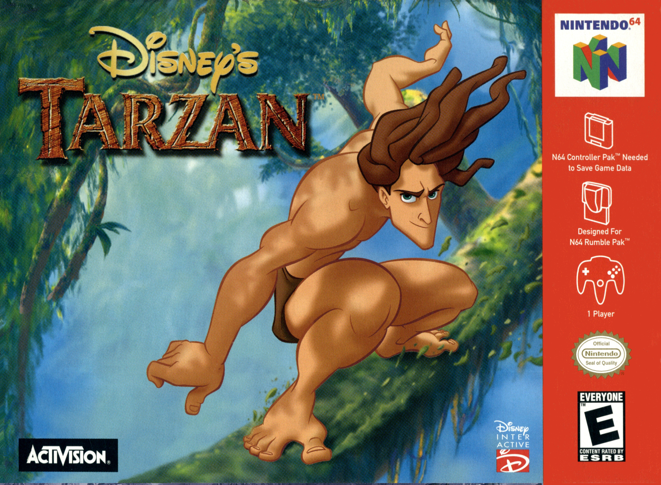 Disney's Tarzan box art for Nintendo 64
