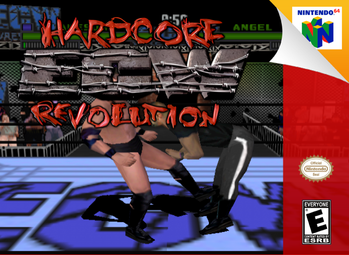 ECW Hardcore Revolution box art for Nintendo 64