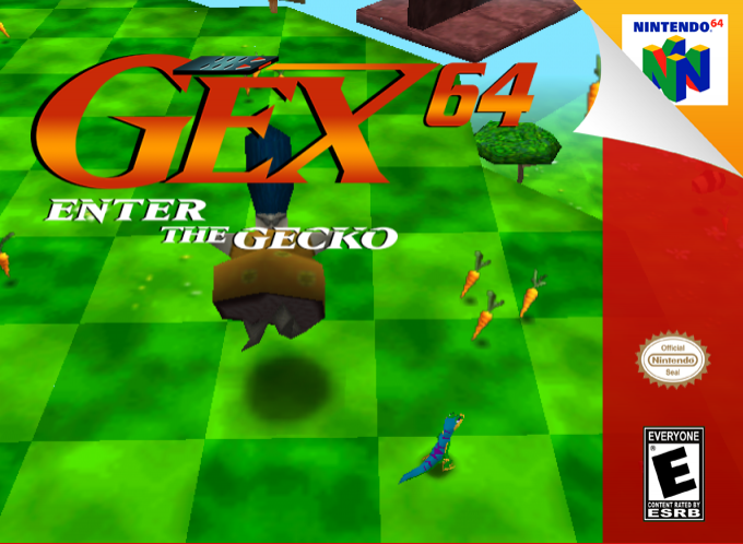 Gex 64 Enter the Gecko box art for Nintendo 64