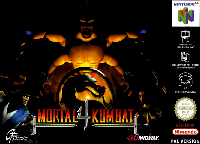 Mortal Kombat 4 box art for Nintendo 64
