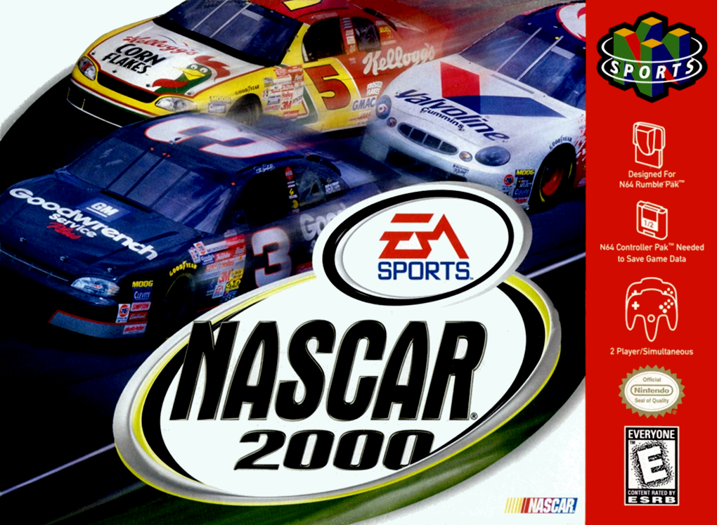 NASCAR 2000 box art for Nintendo 64