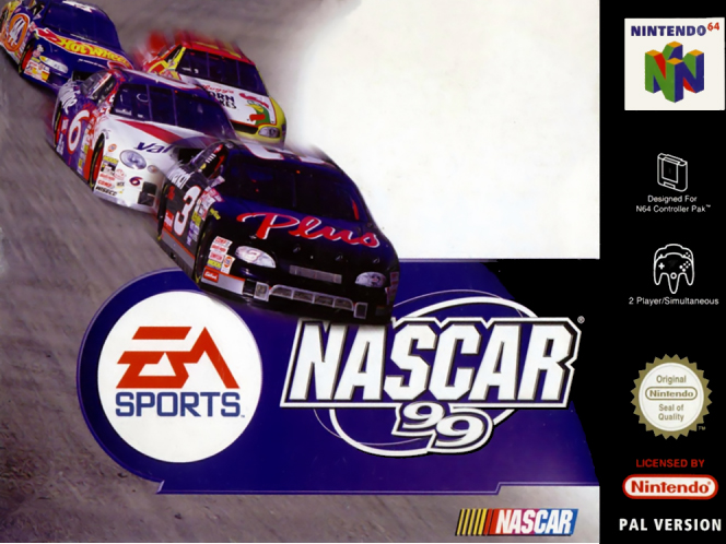 NASCAR 99 box art for Nintendo 64