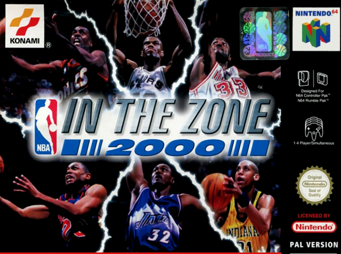 NBA In The Zone 2000 box art for Nintendo 64