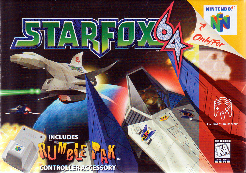 Star Fox 64 [Rumble Pak Bundle] box art for Nintendo 64