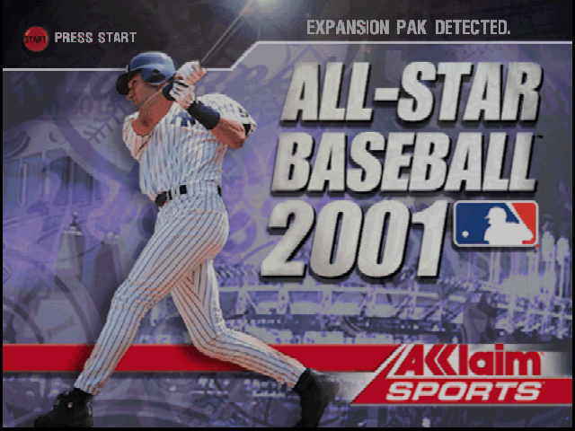 All-Star Baseball 2001 title screen for Nintendo 64
