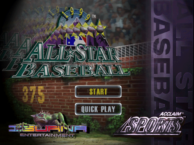 All-Star Baseball 99 title screen for Nintendo 64
