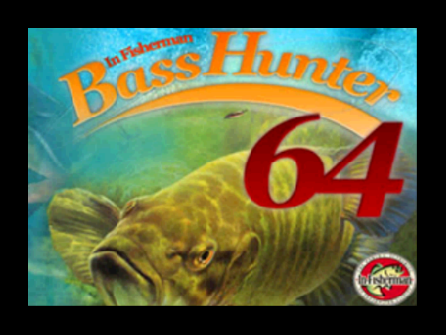 Bass Hunter 64 title screen for Nintendo 64