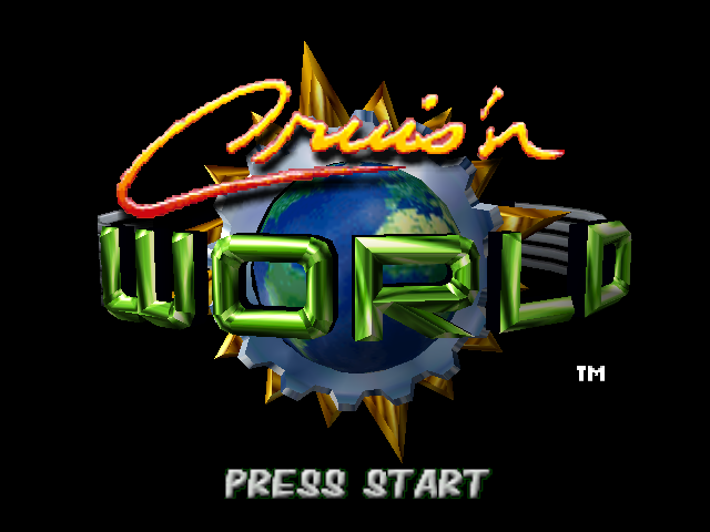 Cruis'n World title screen for Nintendo 64