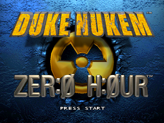 Duke Nukem Zero Hour title screen for Nintendo 64