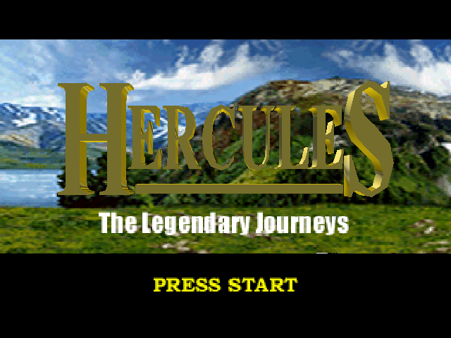 Hercules: The Legendary Journeys title screen for Nintendo 64