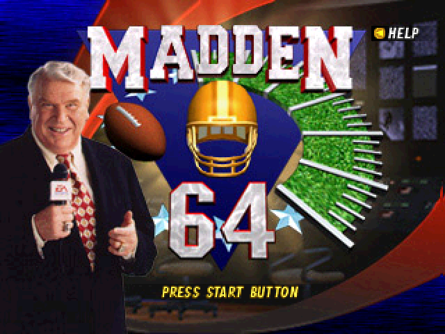Madden 64 title screen for Nintendo 64