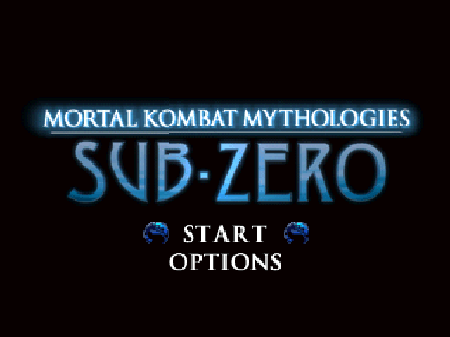 Mortal Kombat Mythologies Subzero title screen for Nintendo 64