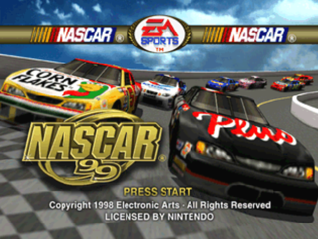 NASCAR 99 title screen for Nintendo 64