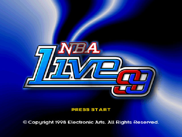 NBA Live 99 title screen for Nintendo 64