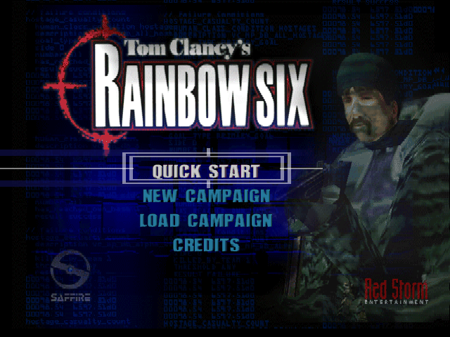 Rainbow Six title screen for Nintendo 64
