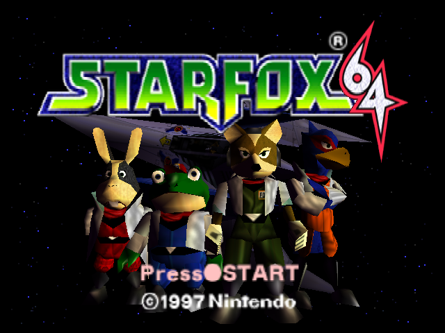Star Fox 64 [Rumble Pak Bundle] title screen for Nintendo 64