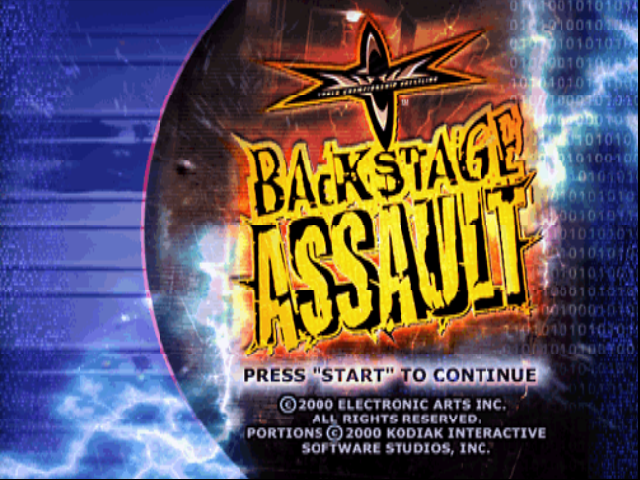 WCW Backstage Assault back cover for Nintendo 64