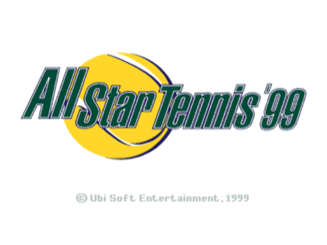Yannick Noah: All Star Tennis '99 title screen for Nintendo 64