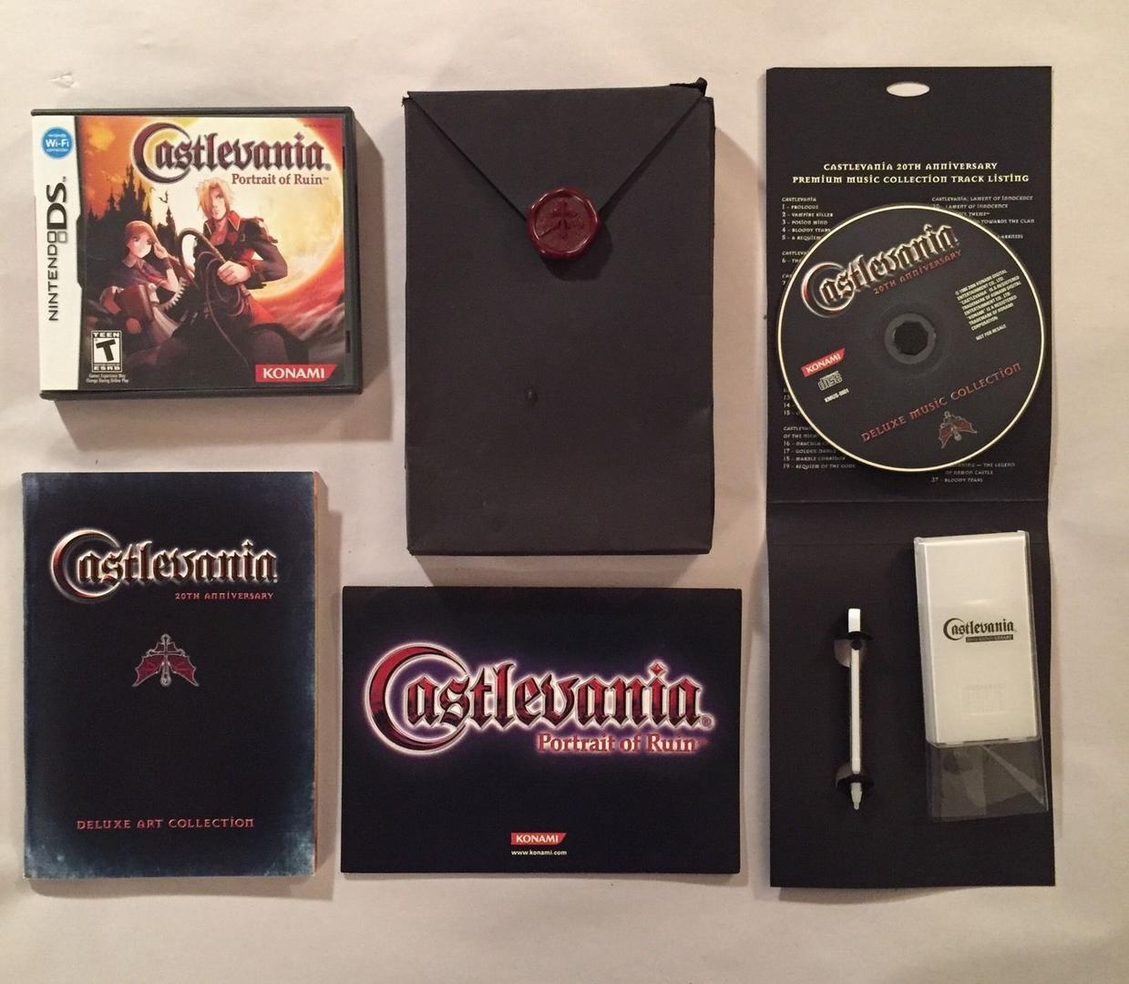 Castlevania 20th Anniversary Package box art for Nintendo DS