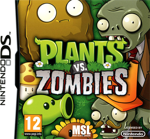 Plants vs. Zombies box art for Nintendo DS