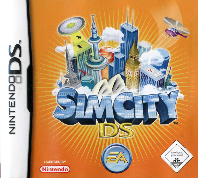 SimCity box art for Nintendo DS
