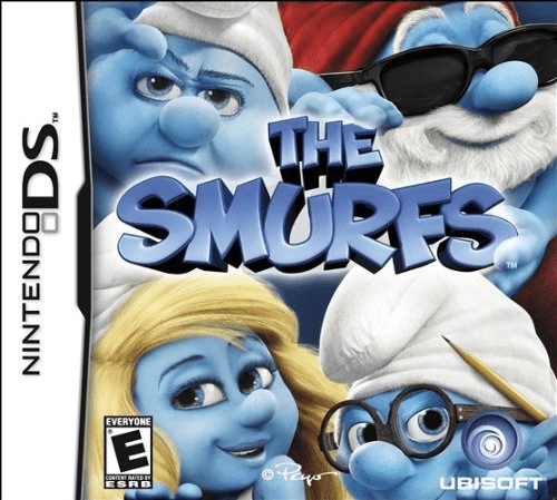 The Smurfs box art for Nintendo DS