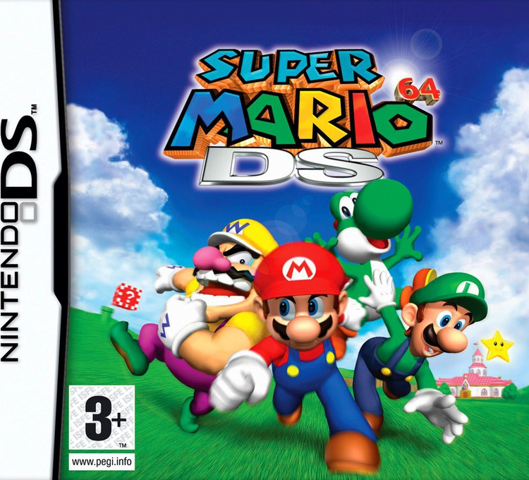 Super Mario 64 DS box art for Nintendo DS