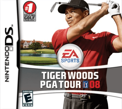 Tiger Woods PGA Tour 08 box art for Nintendo DS