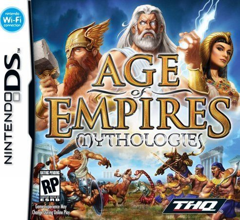 Age of Empires Mythologies box art for Nintendo DS