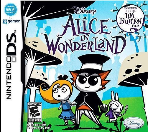 Alice in Wonderland box art for Nintendo DS